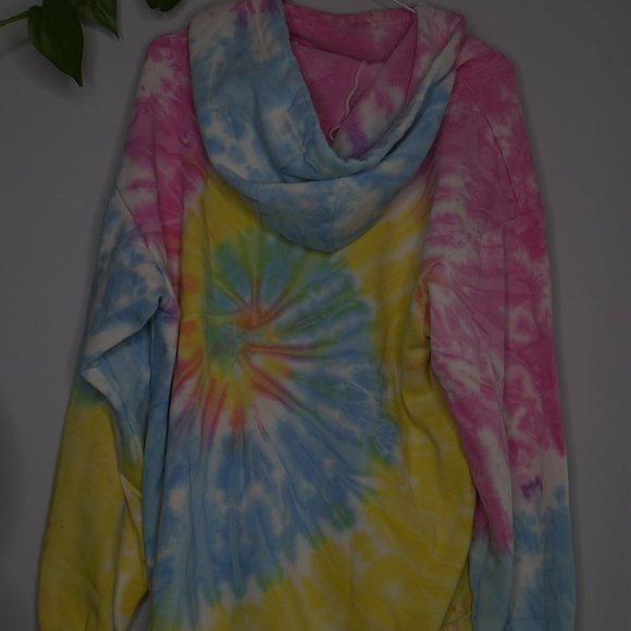 Current Mood Tie Dye Oversized Rave Hoodie. - Picture 2 of 5